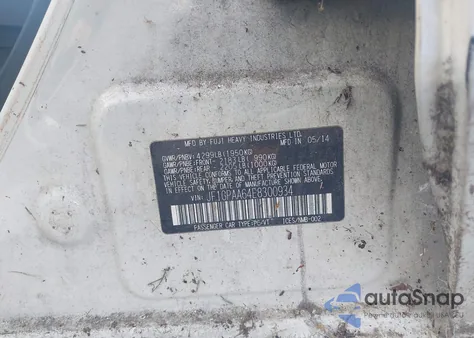 2014 Subaru Impreza 2.0I z USA, uszkodzony, nr VIN JF1GPAA64E8300934